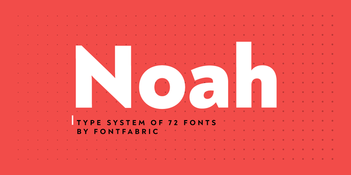 Ejemplo de fuente Noah Text Light Italic
