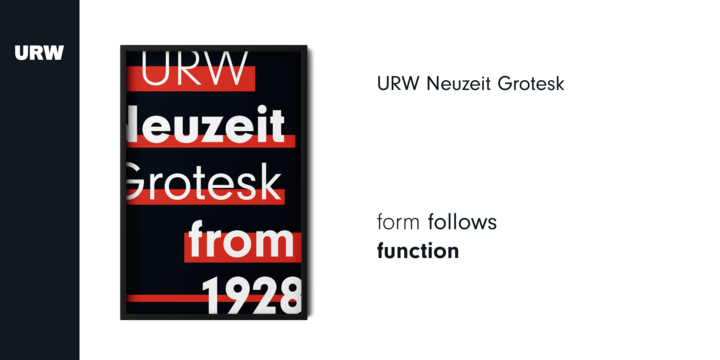 Ejemplo de fuente Neuzeit Grotesk Condensed Black