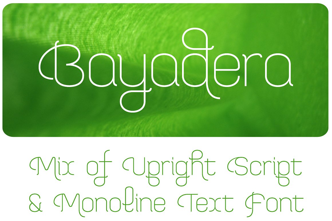 Ejemplo de fuente Bayadera 4F Regular