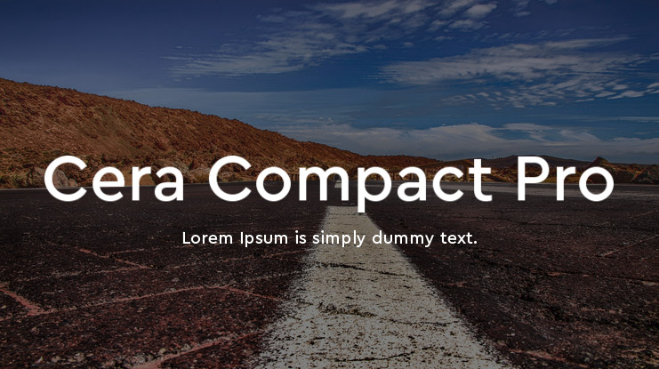 Ejemplo de fuente Cera Compact Pro Thin Italic