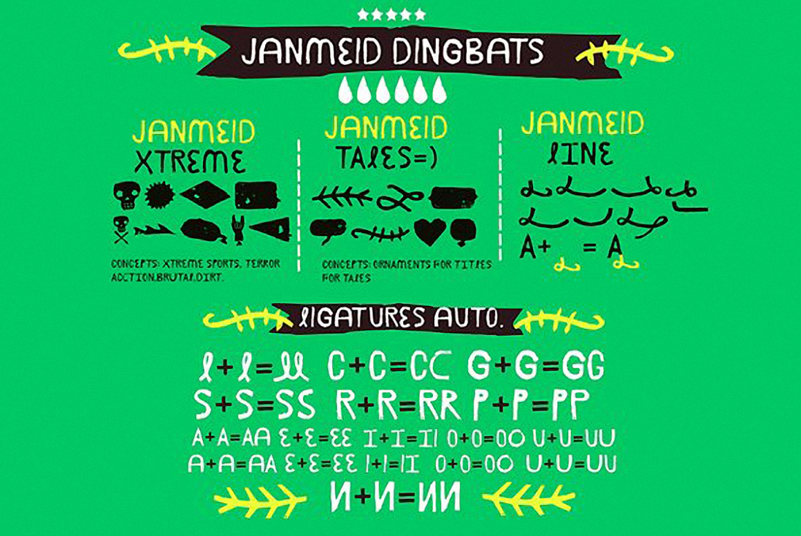 Ejemplo de fuente Janmeid Line