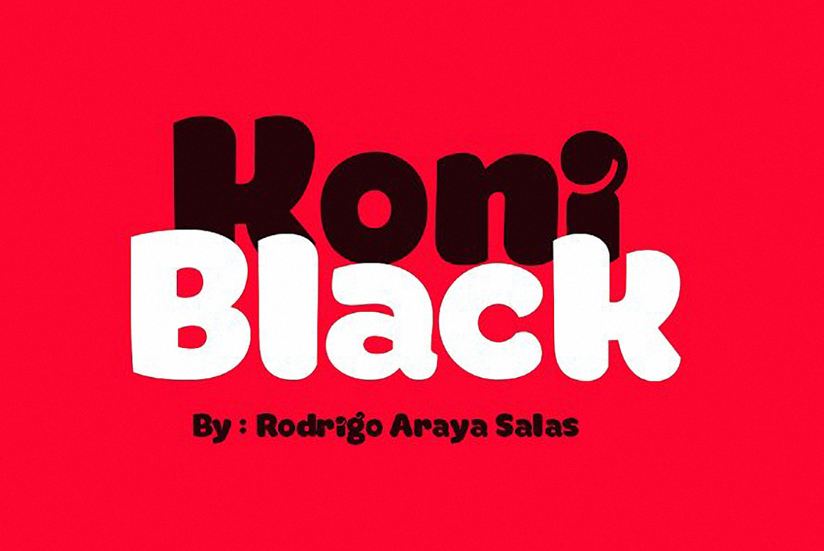 Ejemplo de fuente Koni Black Regular