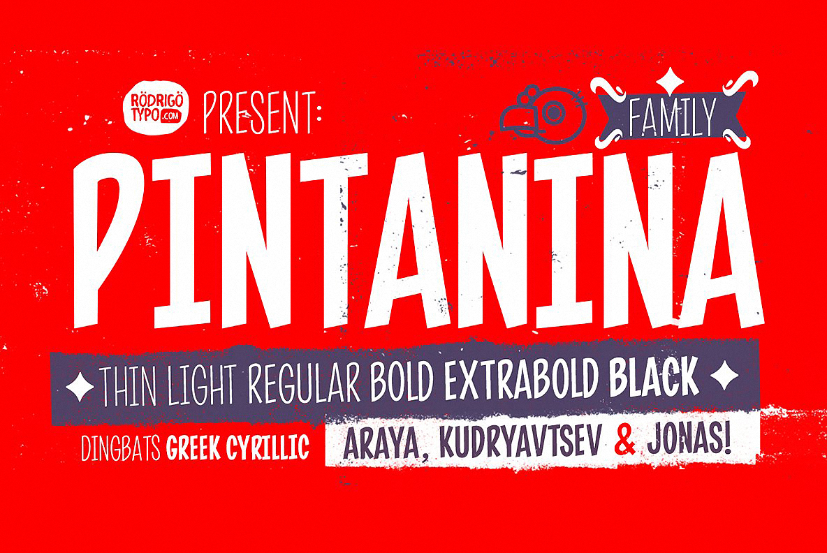 Ejemplo de fuente Pintanina ExtraBold