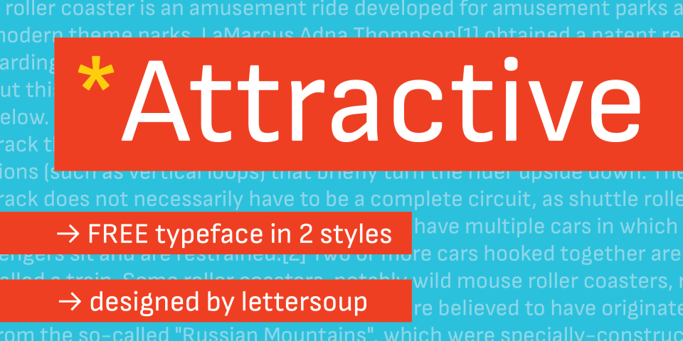 Ejemplo de fuente Attractive Cond SemiBold Italic