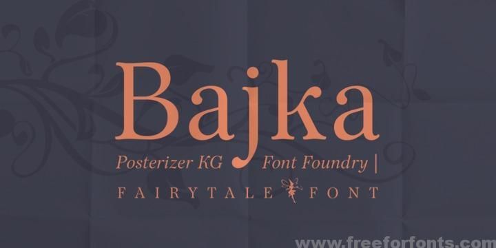 Ejemplo de fuente Bajka