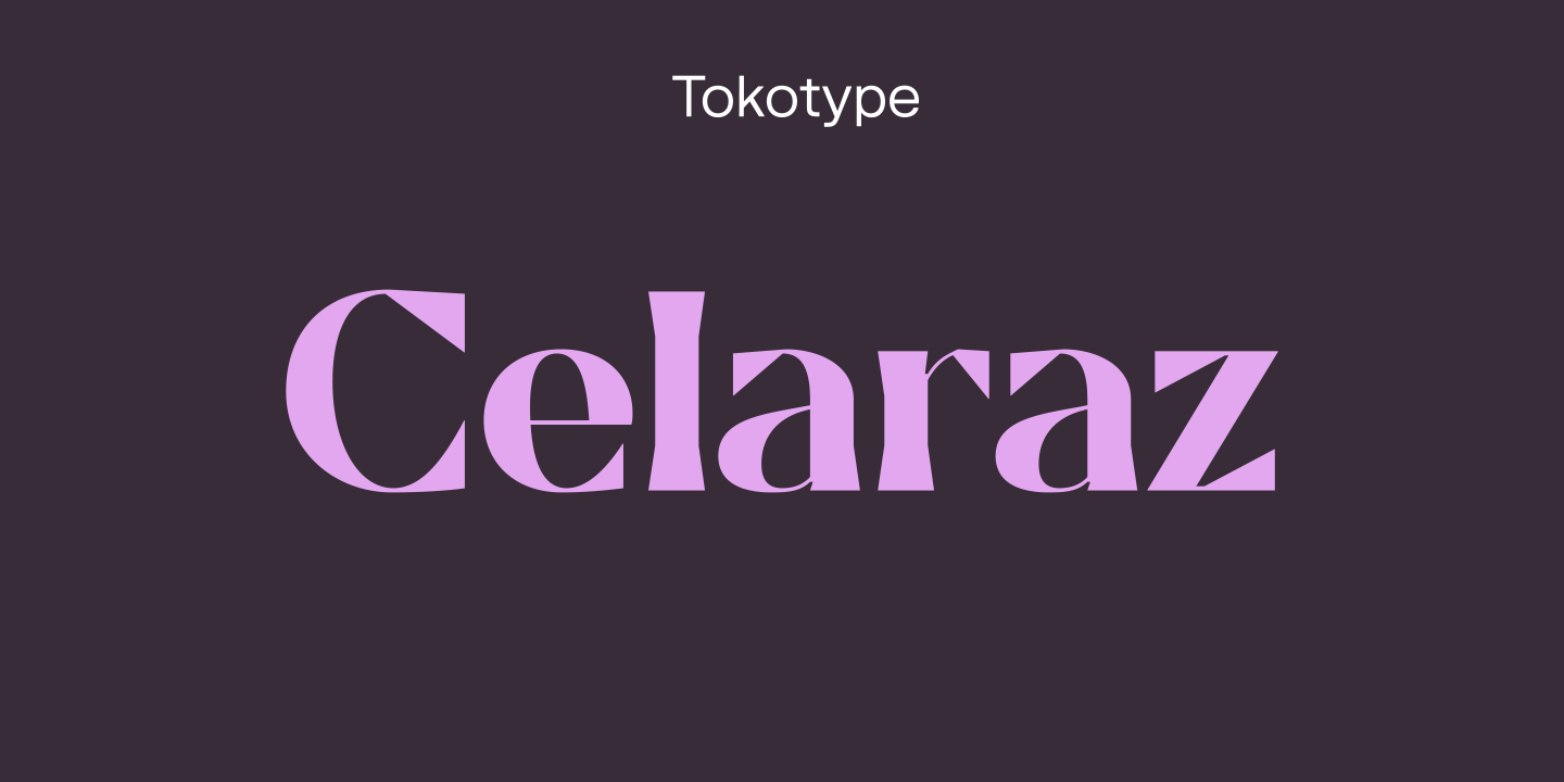 Ejemplo de fuente Celaraz ExtraBold