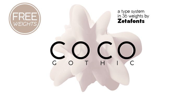 Ejemplo de fuente Coco Gothic