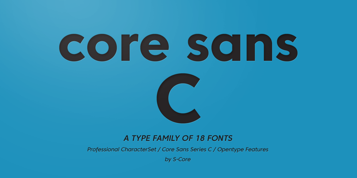 Ejemplo de fuente Core Sans C 75 ExtraBold Italic