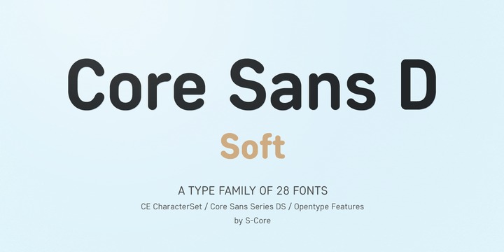 Ejemplo de fuente Core Sans DS
