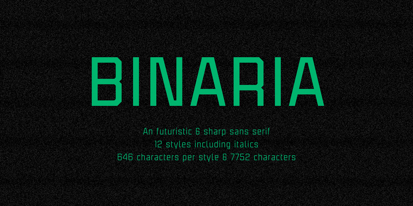 Ejemplo de fuente Binaria Light Italic