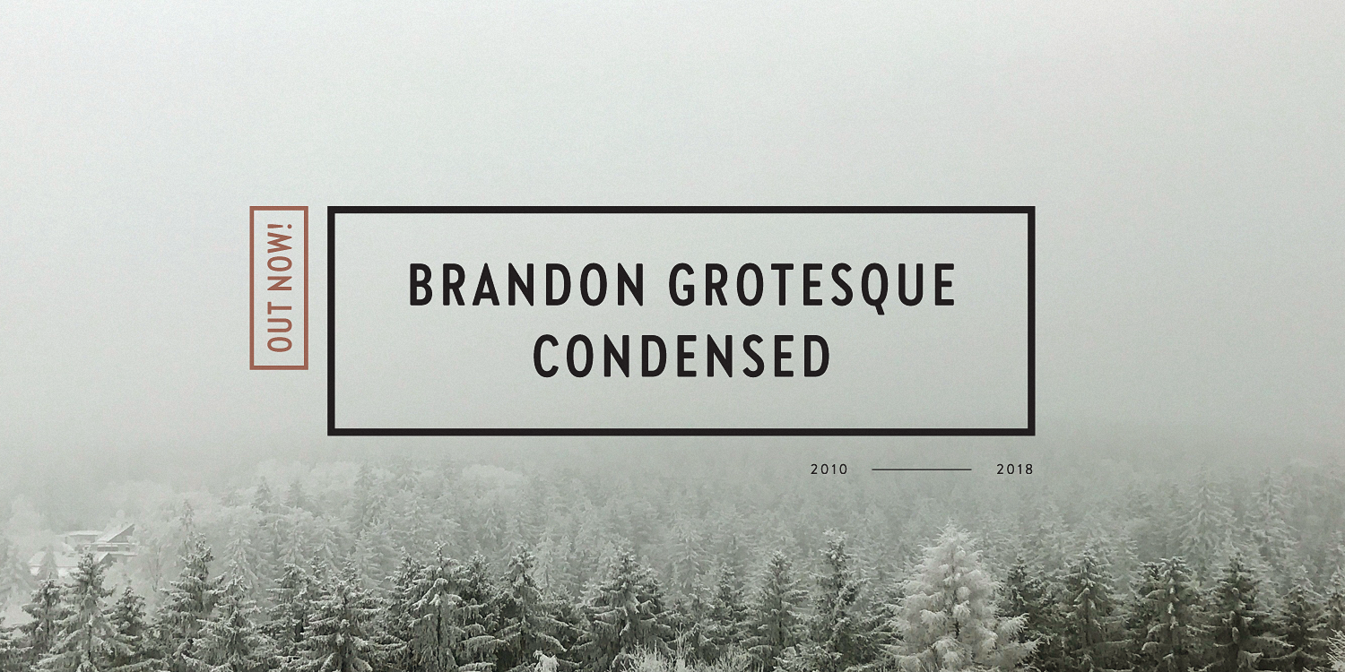 Ejemplo de fuente Brandon Grotesque Condensed Light