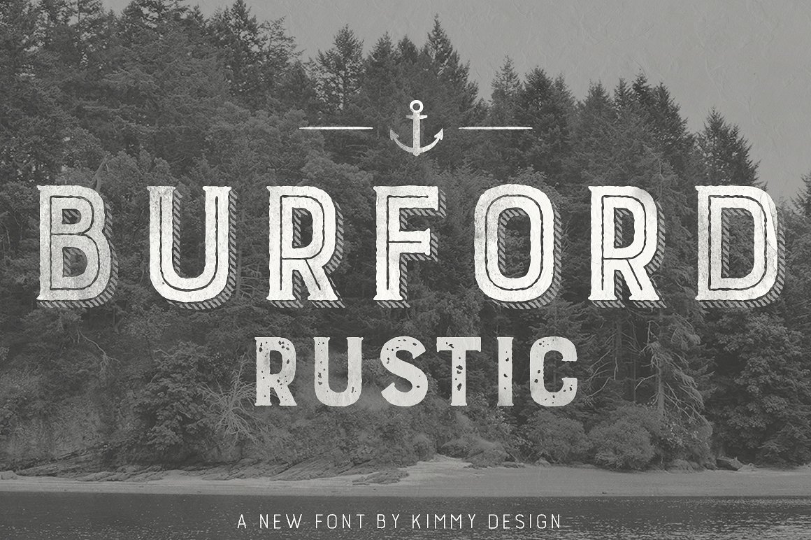 Ejemplo de fuente Burford Rustic Regular2