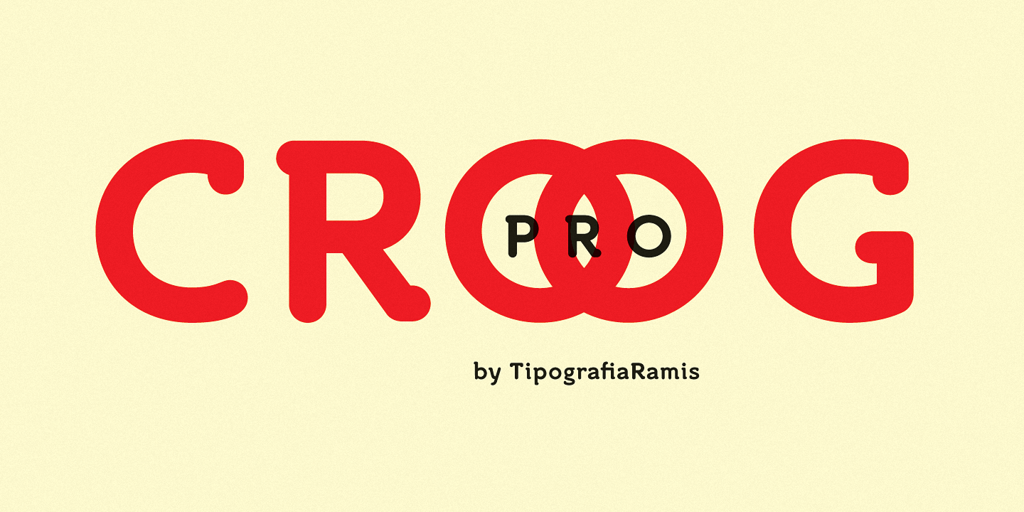 Ejemplo de fuente Croog Pro Italic