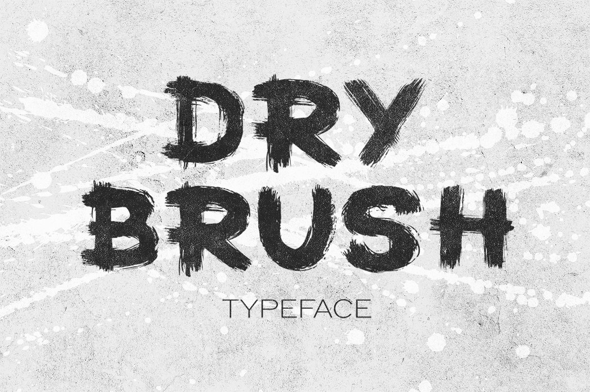 Ejemplo de fuente Dry brush Regular