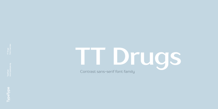 Ejemplo de fuente TT Drugs Bold Italic