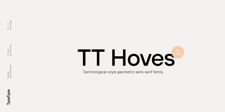 Ejemplo de fuente TT Hoves Light Italic