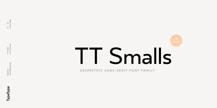 Ejemplo de fuente TT Smalls Light Italic