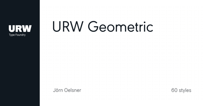 Ejemplo de fuente URW Geometric Medium Italic
