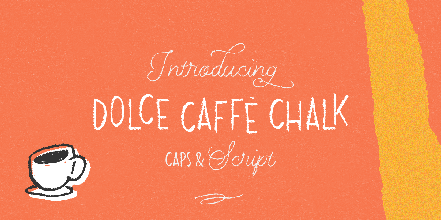 Ejemplo de fuente Dolce Caffe Chalk Chalk Italic