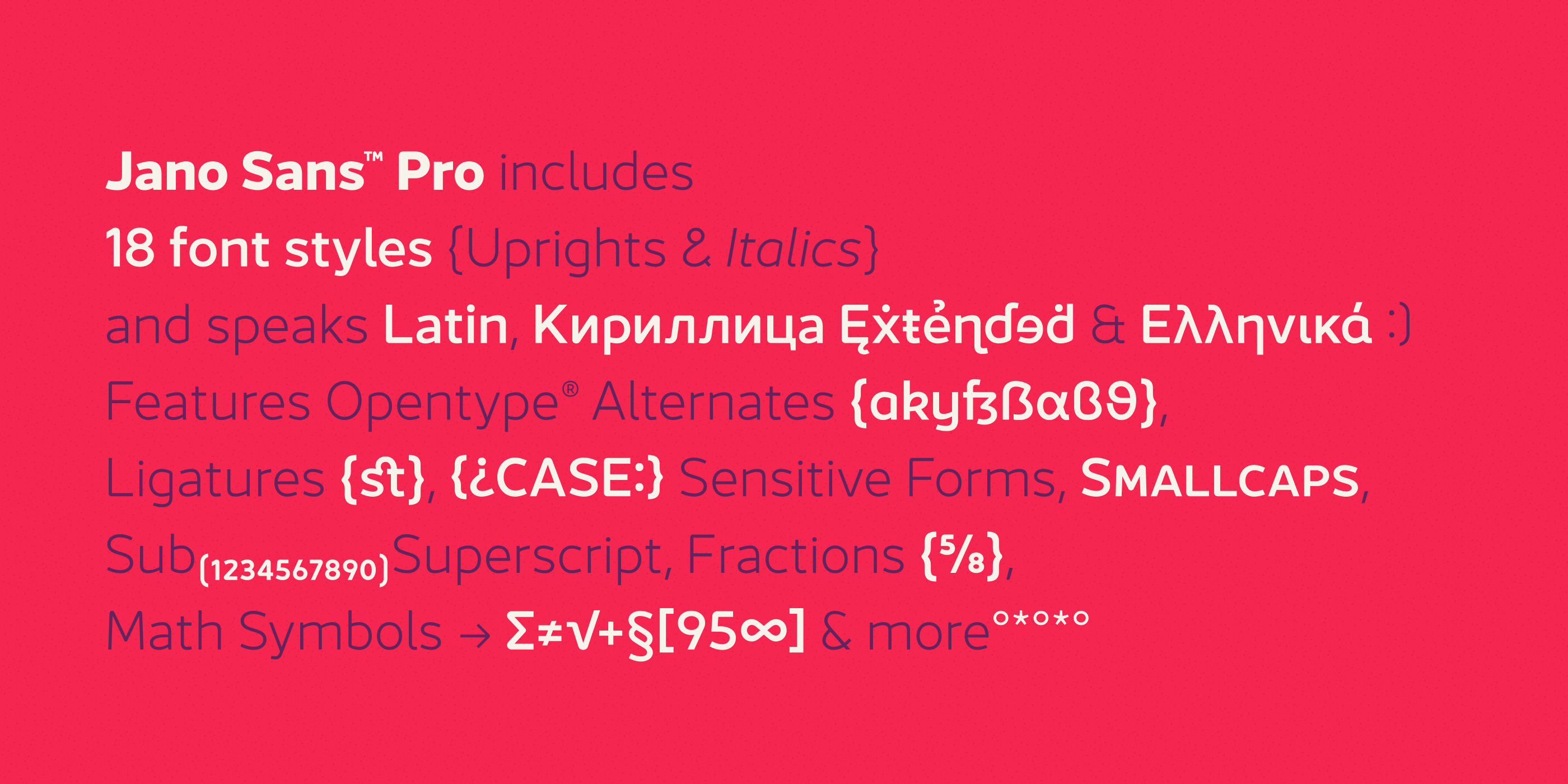 Ejemplo de fuente Jano Sans Pro SemiBold Italic