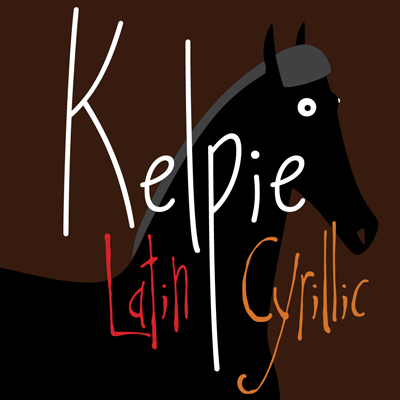 Ejemplo de fuente Kelpie Monoline