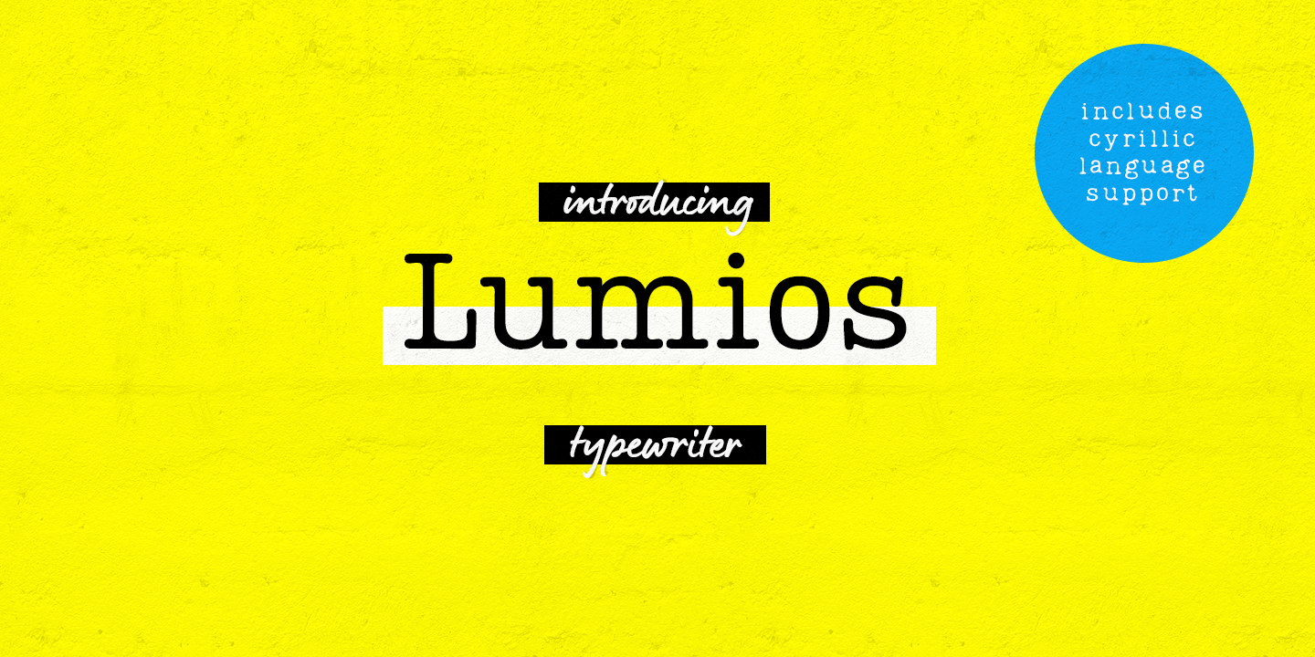 Ejemplo de fuente Lumios Typewriter Tape