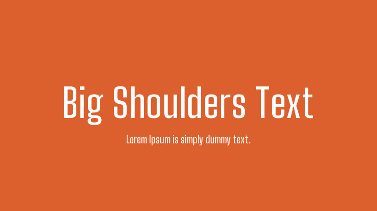 Ejemplo de fuente Big Shoulders Text Bold