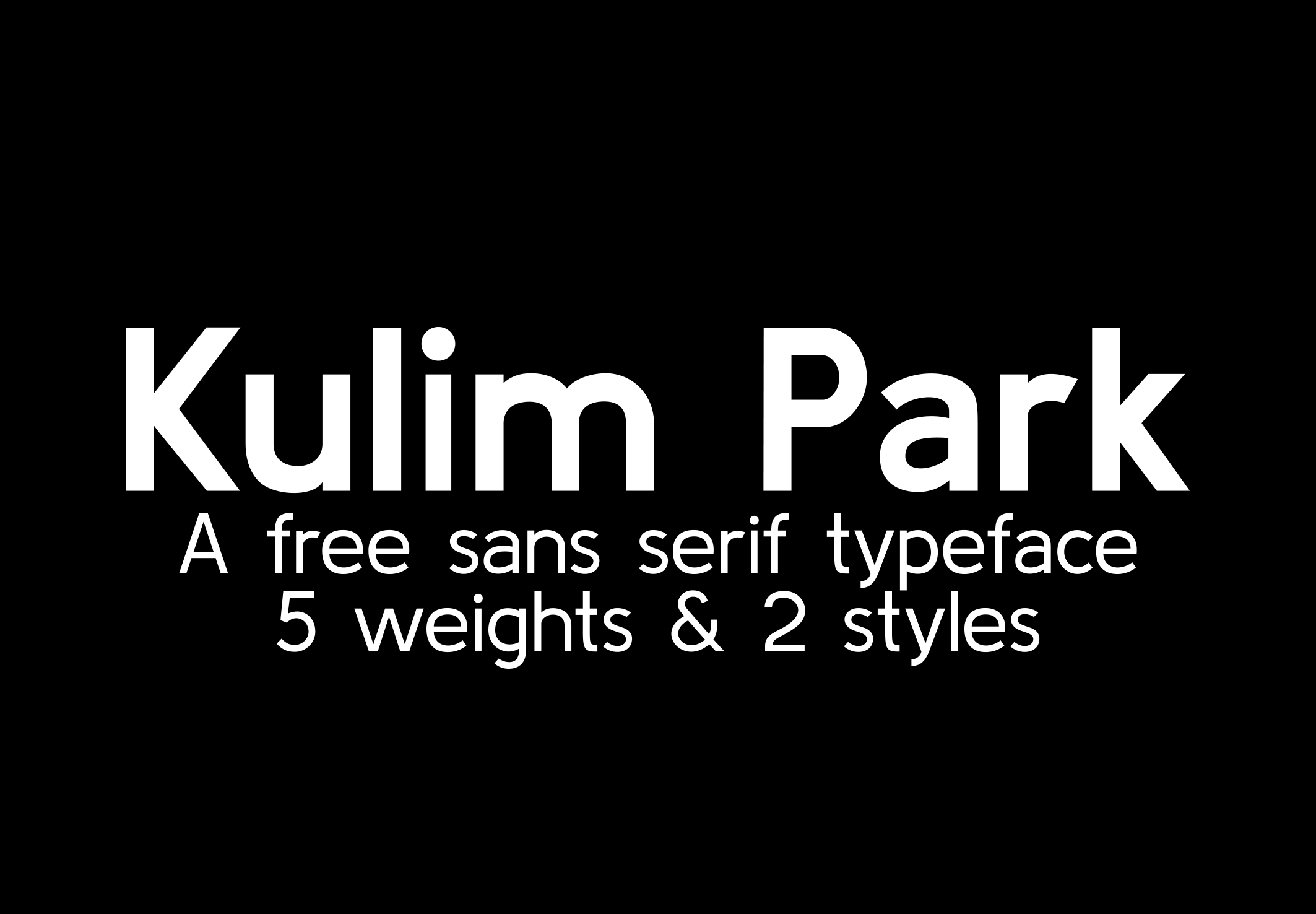 Ejemplo de fuente Kulim Park Bold