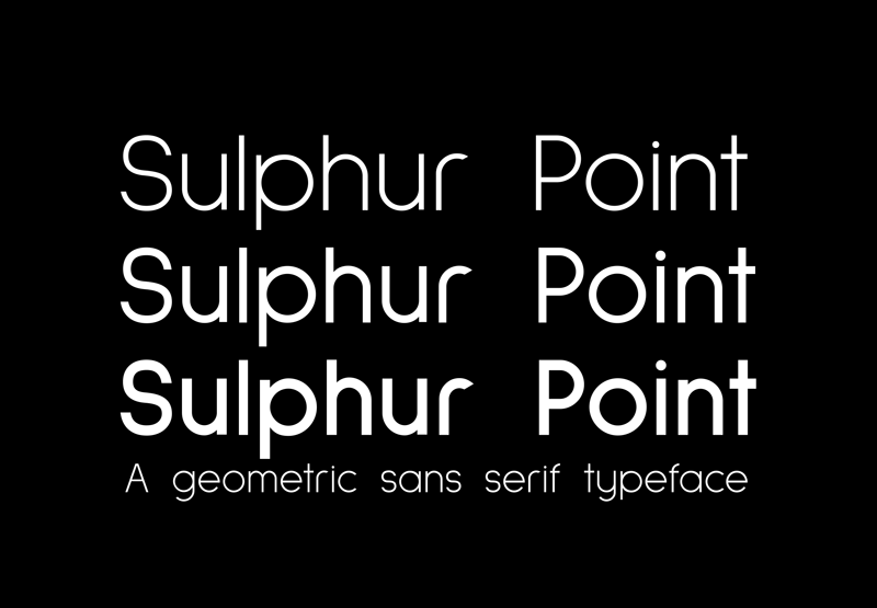 Ejemplo de fuente Sulphur Point Bold