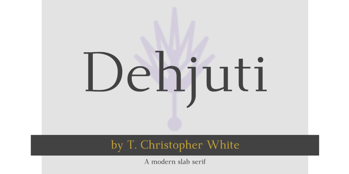 Ejemplo de fuente Dehjuti B Bold Italic