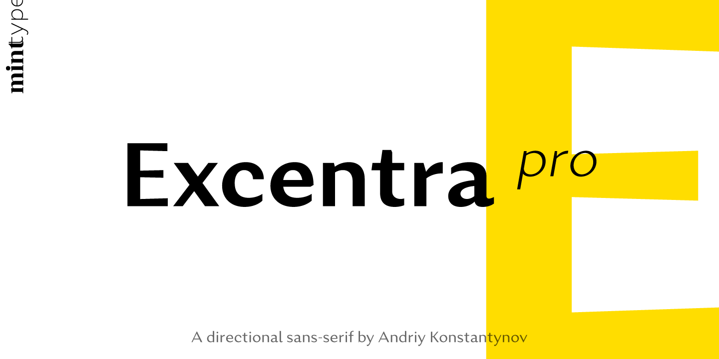Ejemplo de fuente Excentra Pro ExtraBold Italic