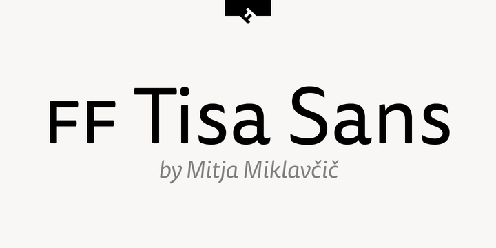 Ejemplo de fuente FF Tisa Sans Pro Black