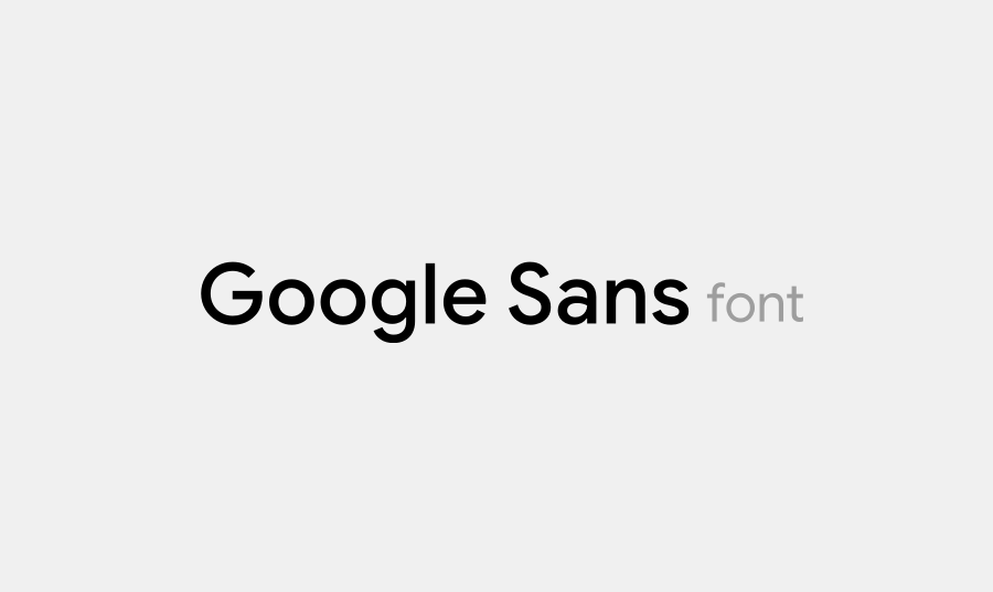 Ejemplo de fuente Google Sans