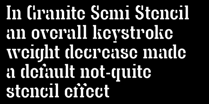 Ejemplo de fuente Granite Light Italic