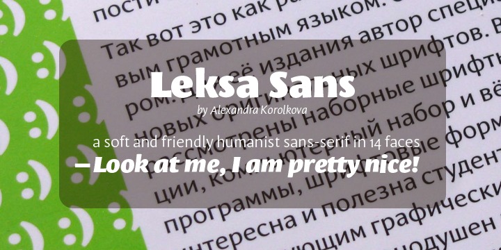 Ejemplo de fuente Leksa Sans Pro DemiBold