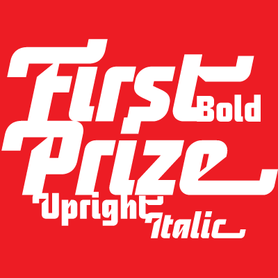 Ejemplo de fuente First Prize Bold Upright