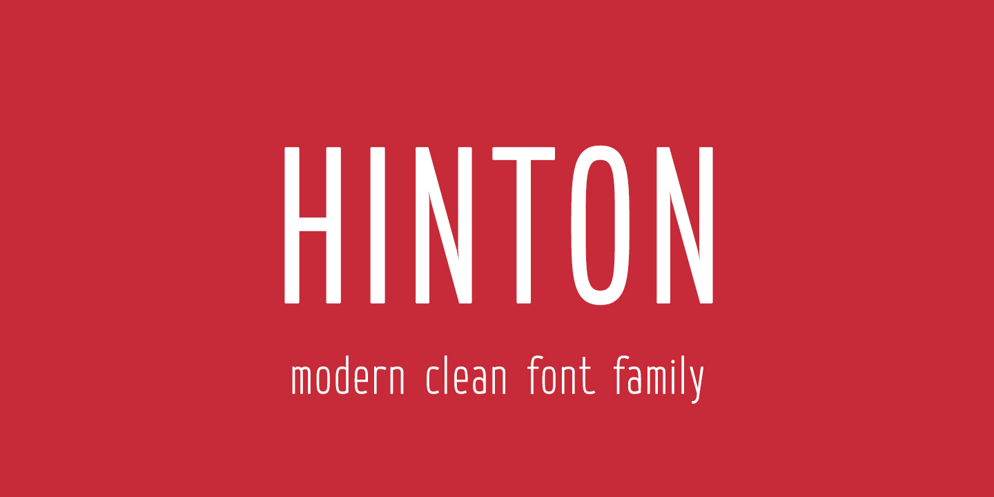 Ejemplo de fuente Hinton Italic