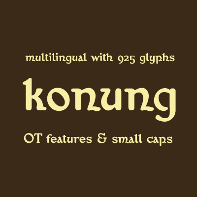 Ejemplo de fuente Konung Regular