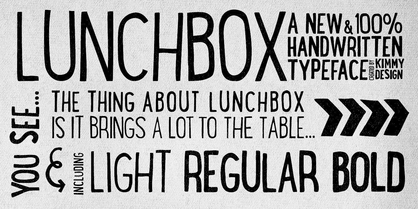 Ejemplo de fuente LunchBox Light