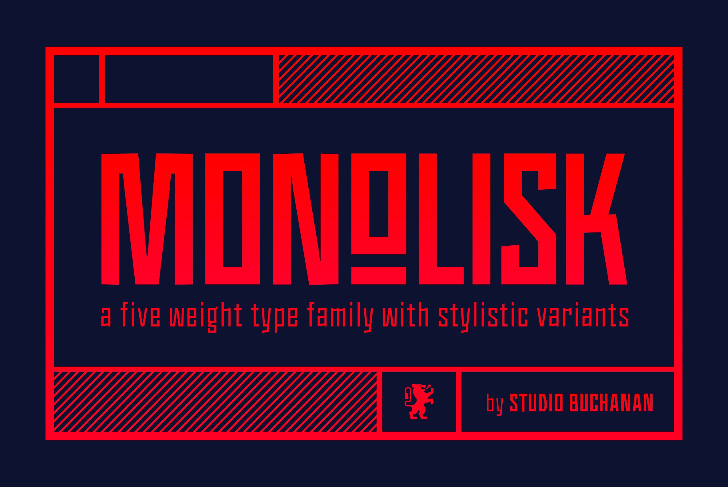 Ejemplo de fuente Monolisk Bold Italic