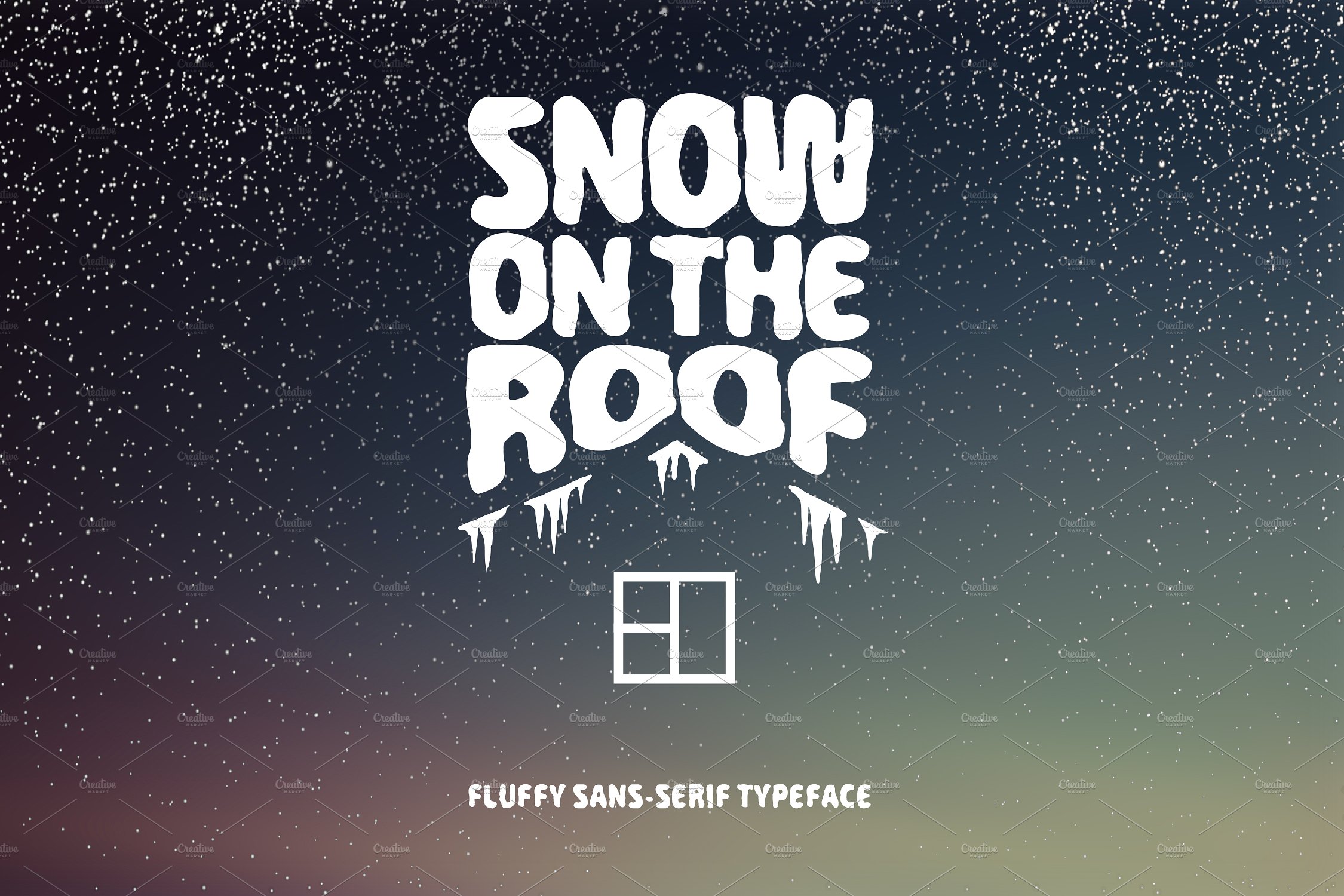 Ejemplo de fuente Snow On The Roof