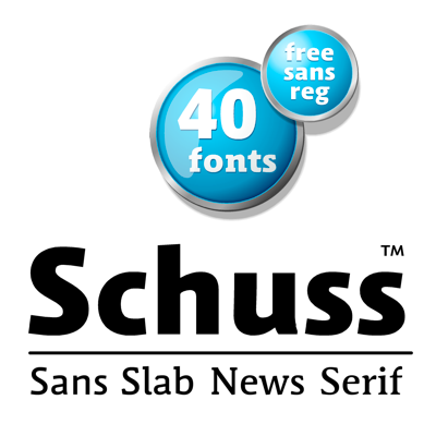 Ejemplo de fuente Schuss Sans Light Italic