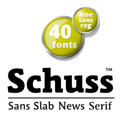 Ejemplo de fuente Schuss Slab Pro Medium Italic