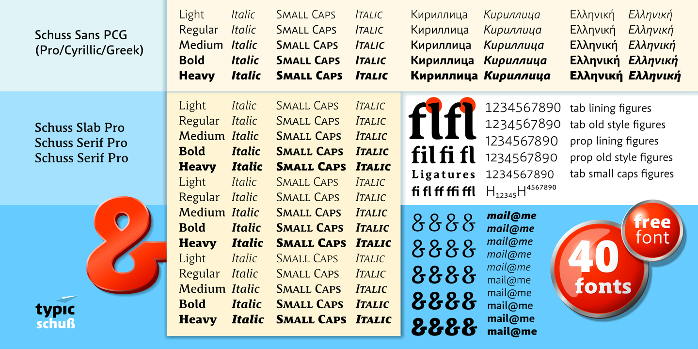 Ejemplo de fuente Schuss Slab Pro Medium Italic