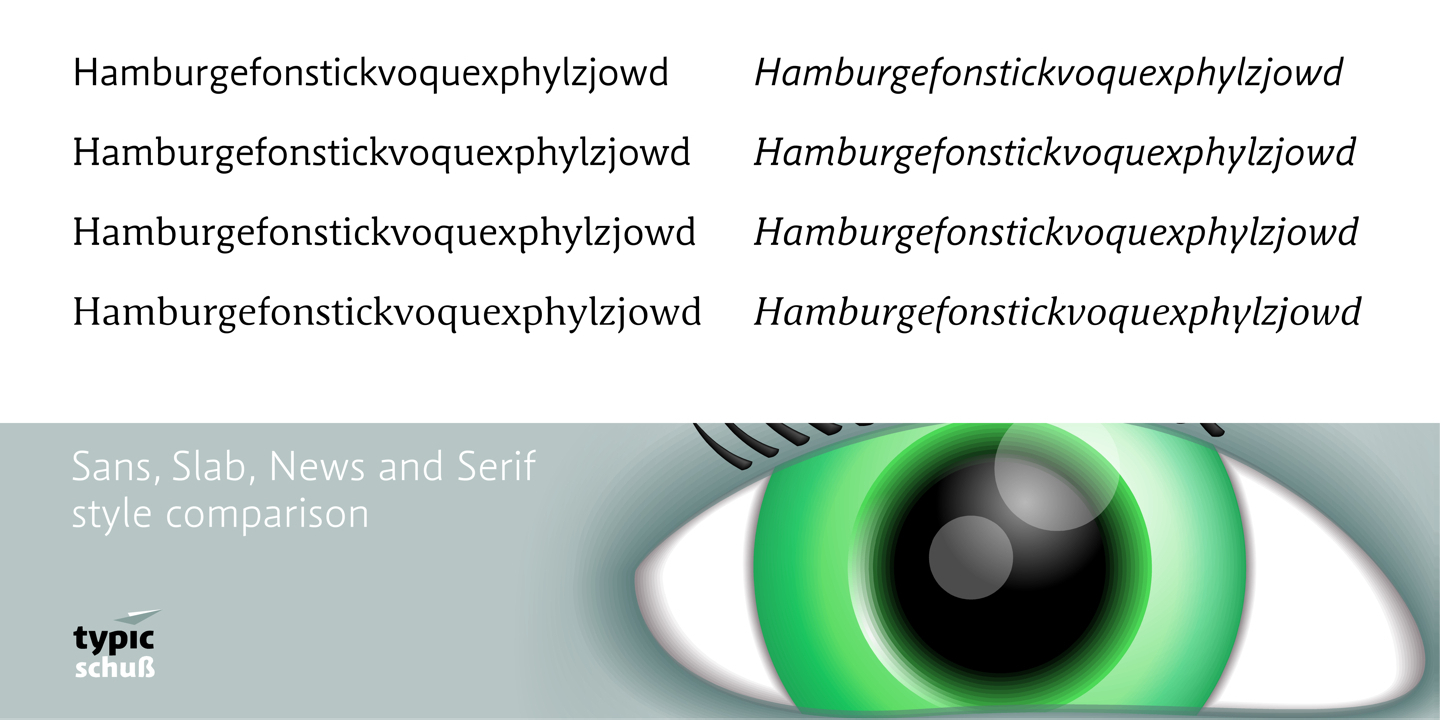 Ejemplo de fuente Schuss Slab Pro Bold Italic