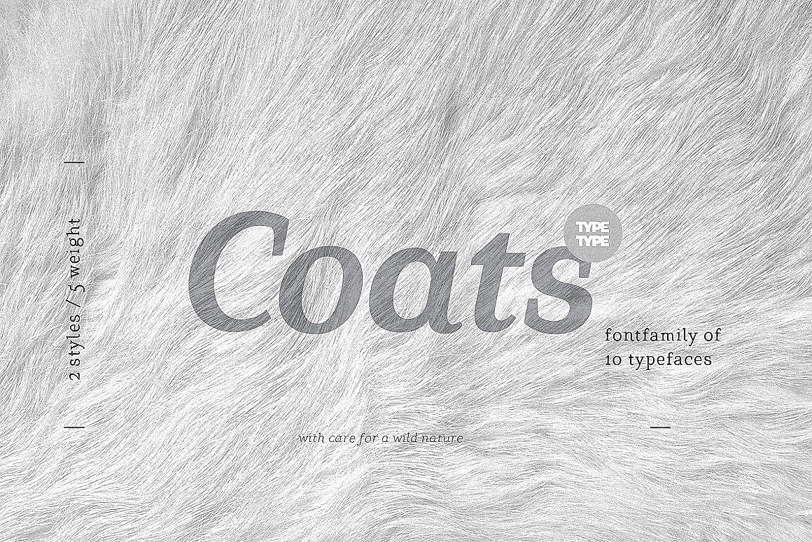 Ejemplo de fuente TT Coats Light Italic