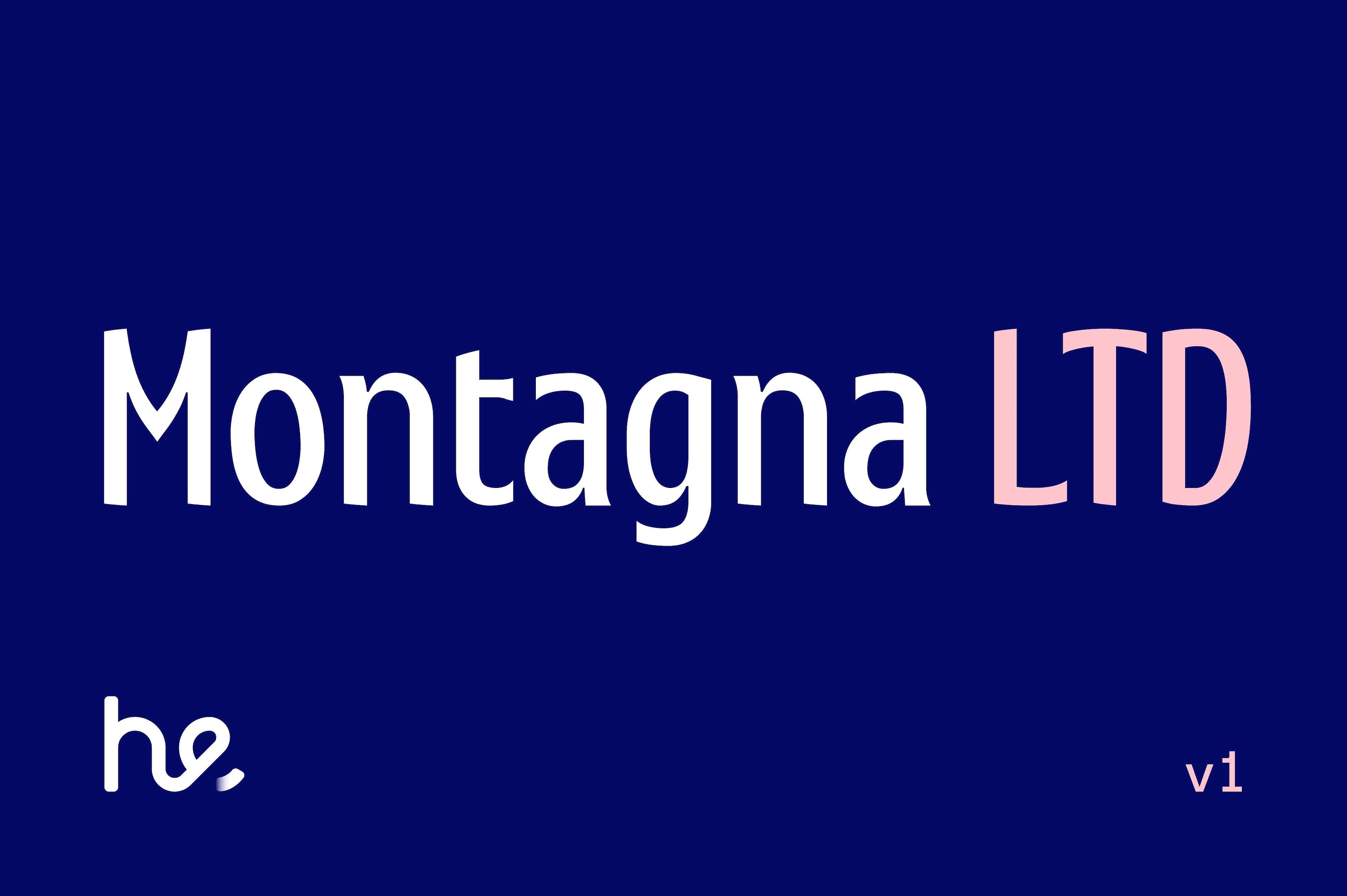 Ejemplo de fuente Montagna LTD