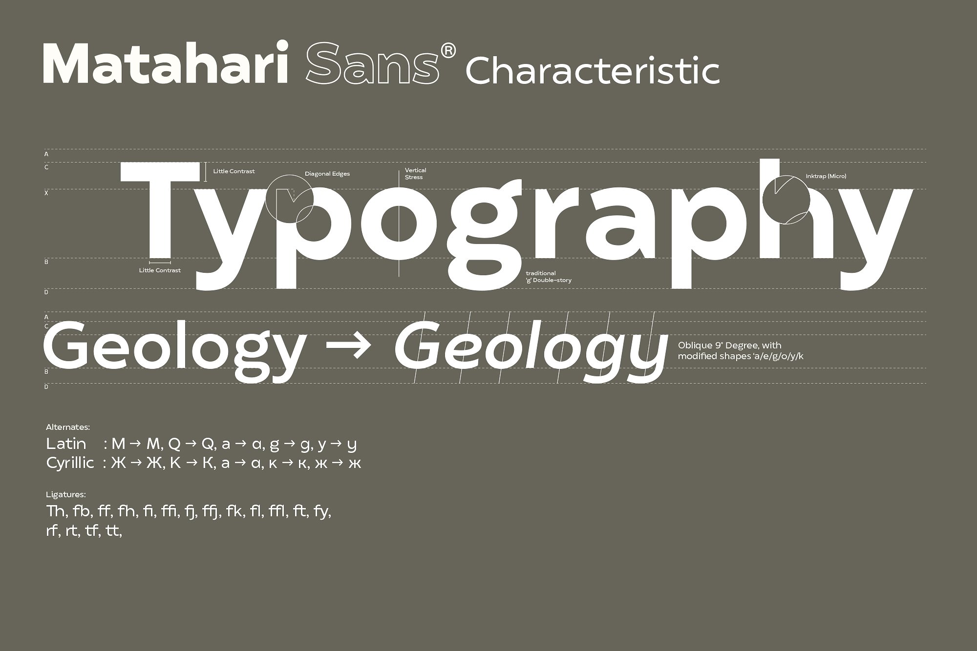 Ejemplo de fuente Matahari Extra Bold Oblique