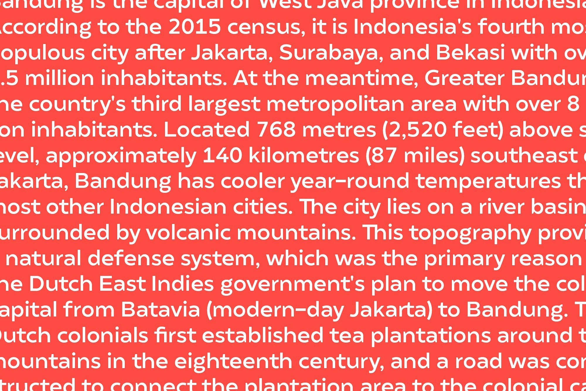 Ejemplo de fuente Matahari Condensed 700 CnBdObl