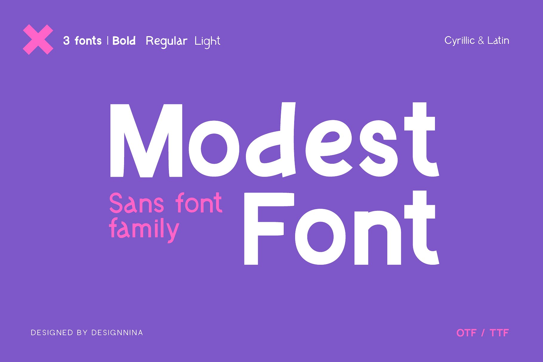 Ejemplo de fuente Modest Font Bold